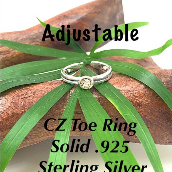 CZ Toe Ring & Floral Toe Ring Bonus Buy Set or Purchase Separately, Sterling - Picture 9 of 9